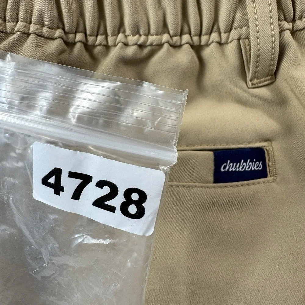Chubbies Tan Performance Jogger Drawstring Pants Mens Large Brown 30 Inseam